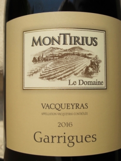 Montirius Vacqueyras 'Garrigues' 2016