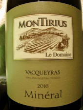 Montirius Vacqueyras Blanc 'Minéral' 2016