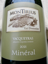 Montirius Vacqueyras Blanc 'Minéral' 2021