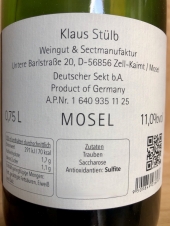 Stülb Mosel Riesling Crémant brut 2023 - Sonderabfüllung mit geringer Dosage