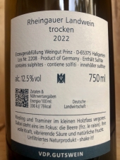 Prinz 'Le Raisin' Rheingauer Landwein trocken 2022