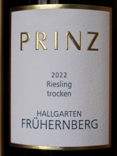 Prinz Hallgartener Frühernberg Riesling trocken 2022