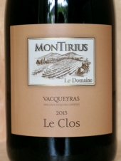 Montirius Vacqueyras 'Le Clos' 2015